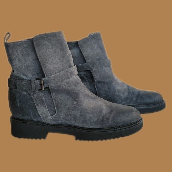 Vince Claudia Shearling Ankle Boots in Grey, Size 10/40 - Picture 1 of 5